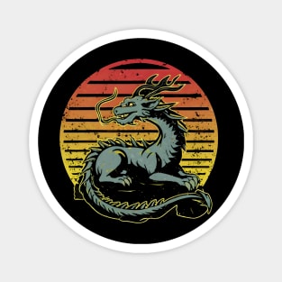 Retro vintage dragon Magnet